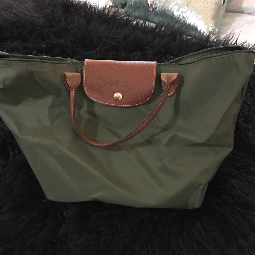 Olive green long champ